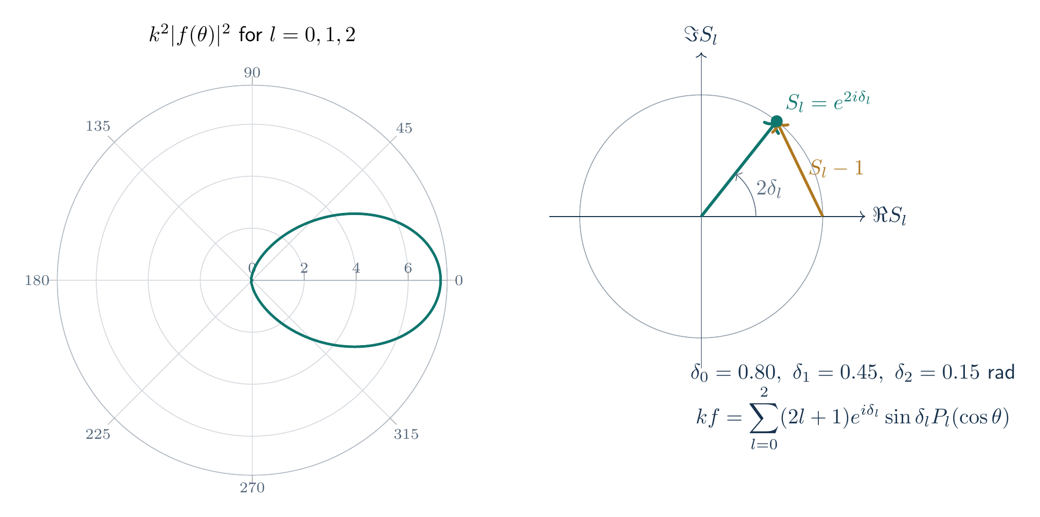 Equation-generated partial-wave differential cross section and elastic phase-shift circle