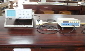 CRO and function generator in a physics laboratory