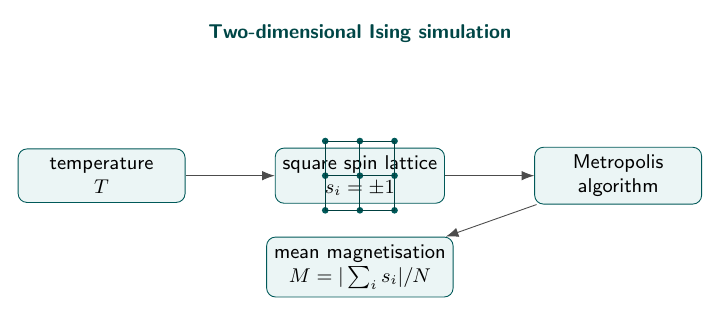 Labelled two-dimensional Ising simulation arrangement